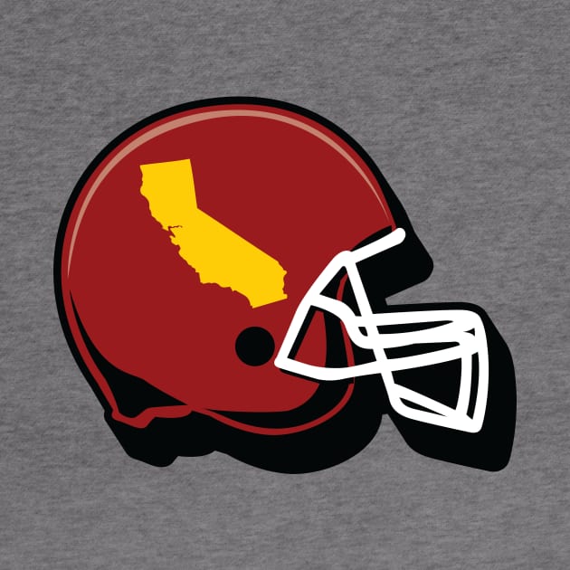 Southern California Outline Football Helmet by SLAG_Creative